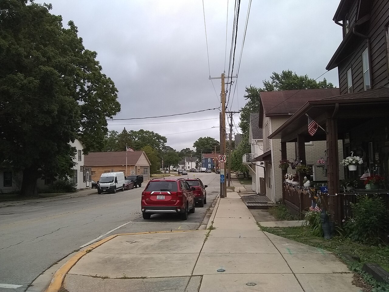 Main Street in downtown Monee, Illinois