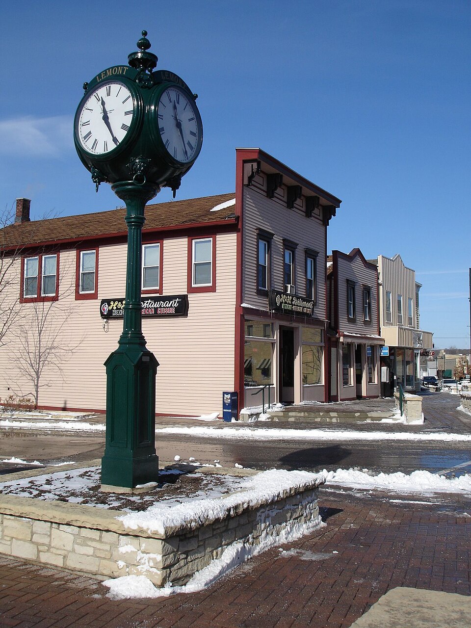 Lemont 1 Clock tower landmark in downtown Lemont, IL
