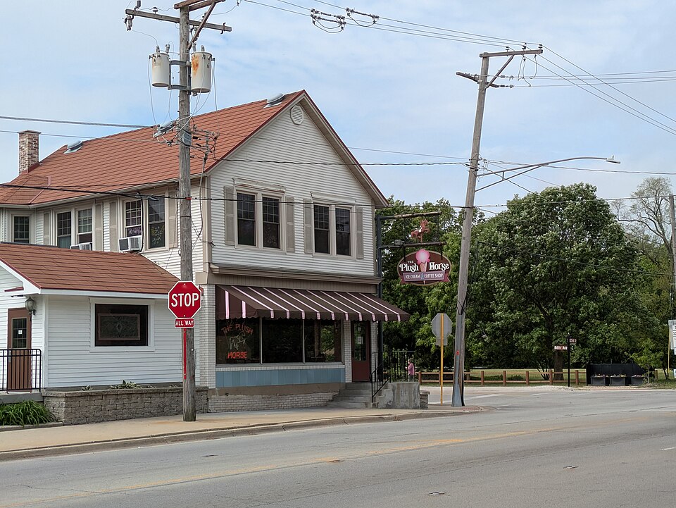 Palos Park 1 The Plush Horse Ice Cream Shop, a local landmark in Palos Park, Illinois