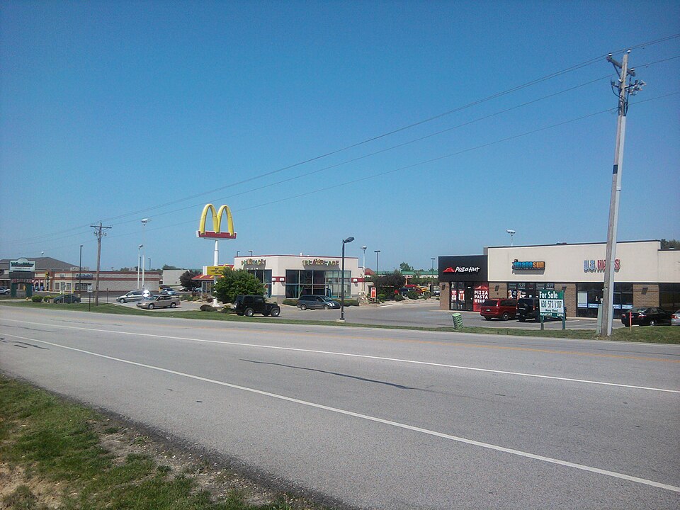 Randolph Street looking north in Winfield, Indiana